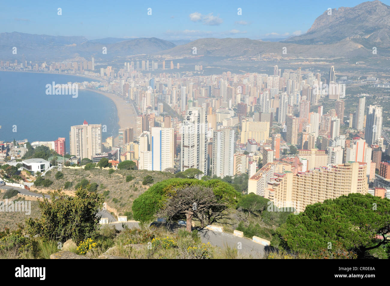 Gratte-ciel de Benidorm, Costa Blanca, Espagne, Europe Banque D'Images