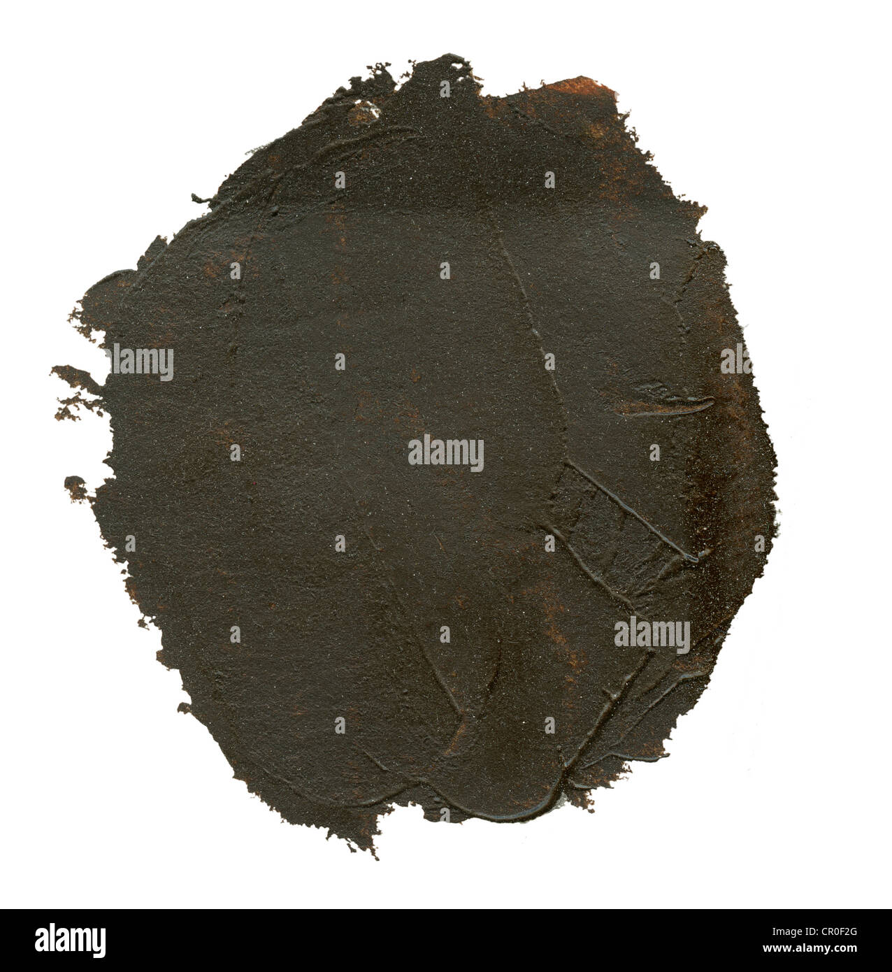 Aquarelle brun blob, isolated on white Banque D'Images