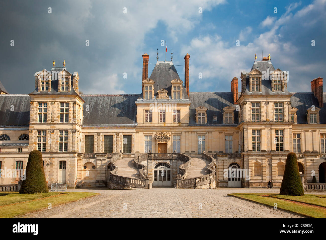 France, Seine et Marne, Fontainebleau, le Château royal classé au Patrimoine Mondial par l'UNESCO Banque D'Images