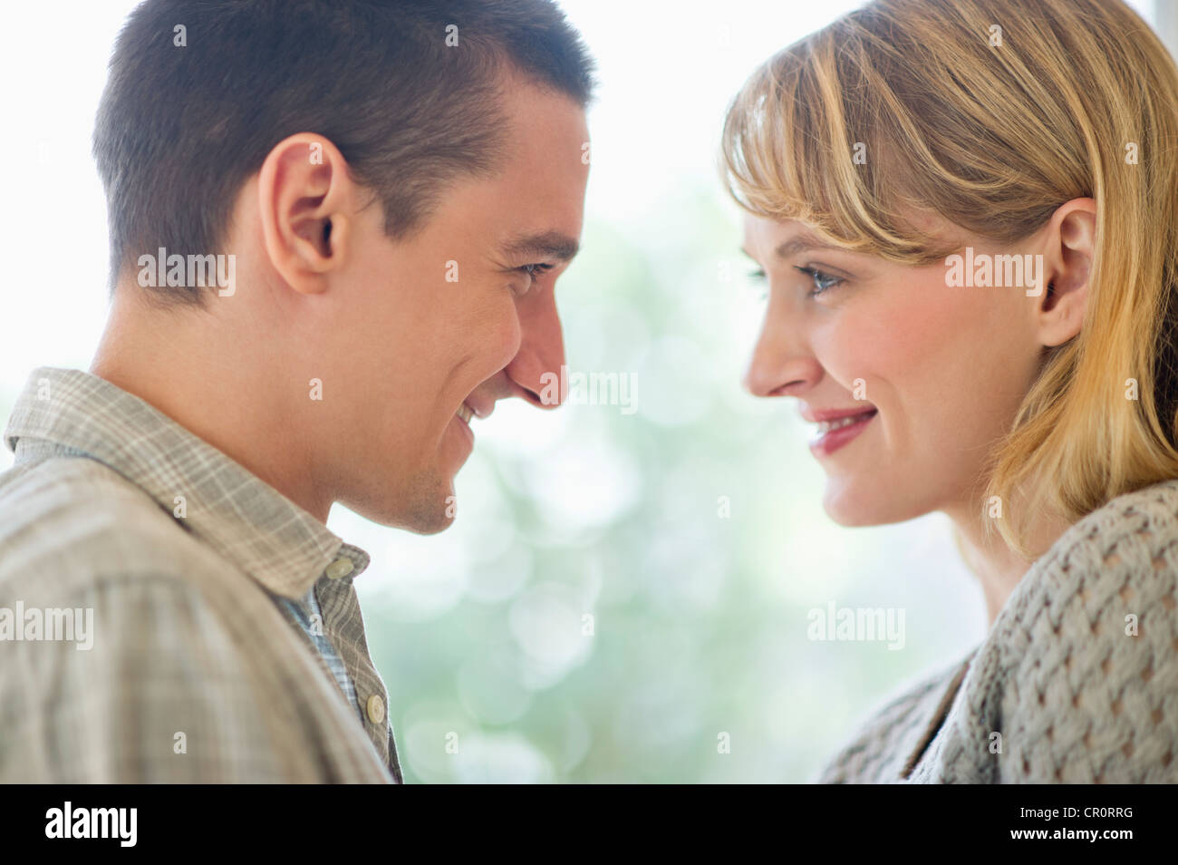 USA, New Jersey, Jersey City, Close up of happy couple Banque D'Images