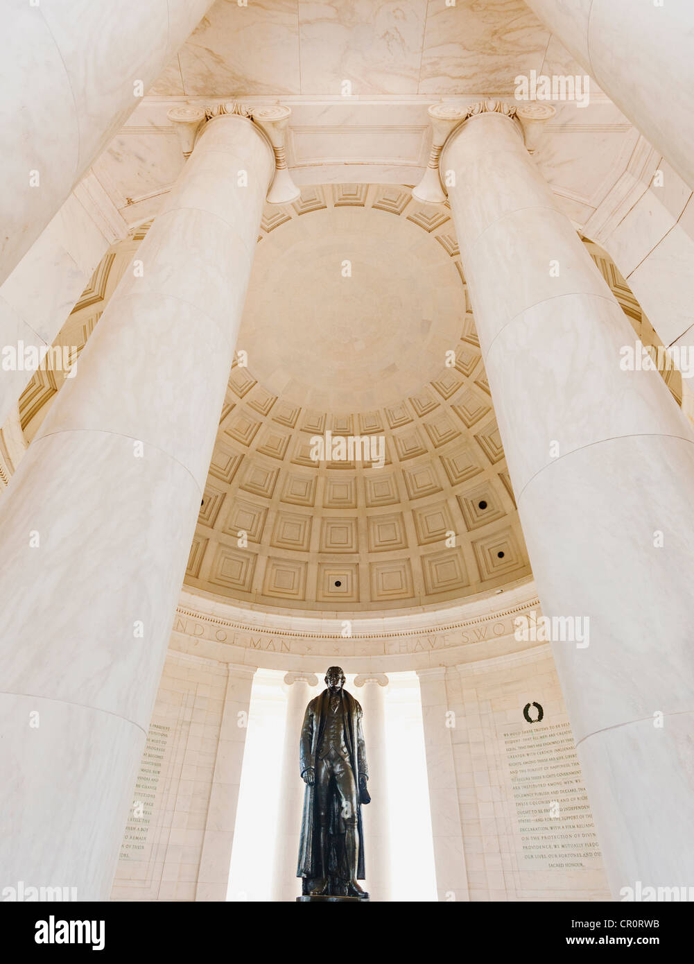 USA, Washington DC, intérieur de Jefferson Memorial Banque D'Images