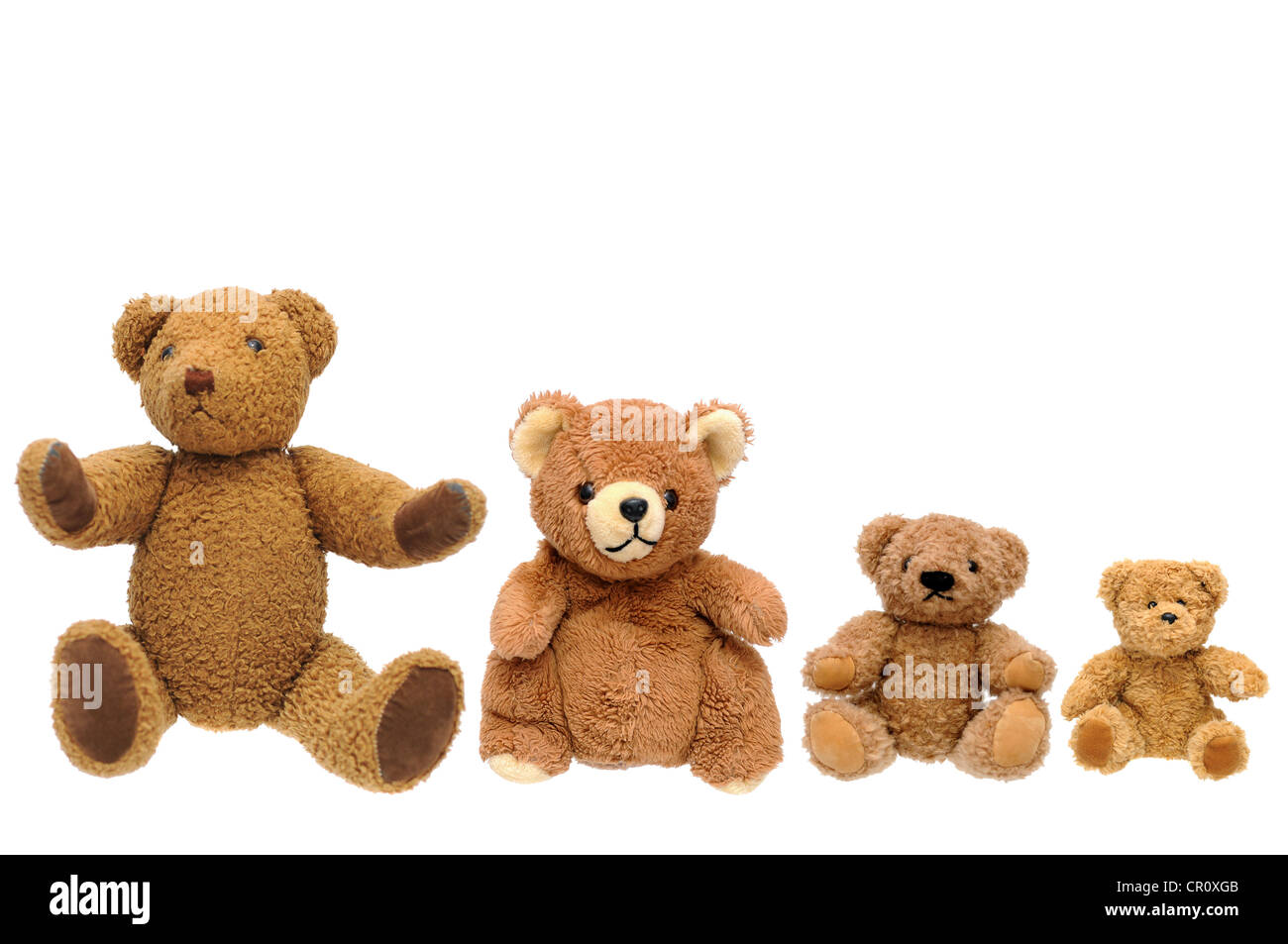 Quatre différents nounours Banque D'Images