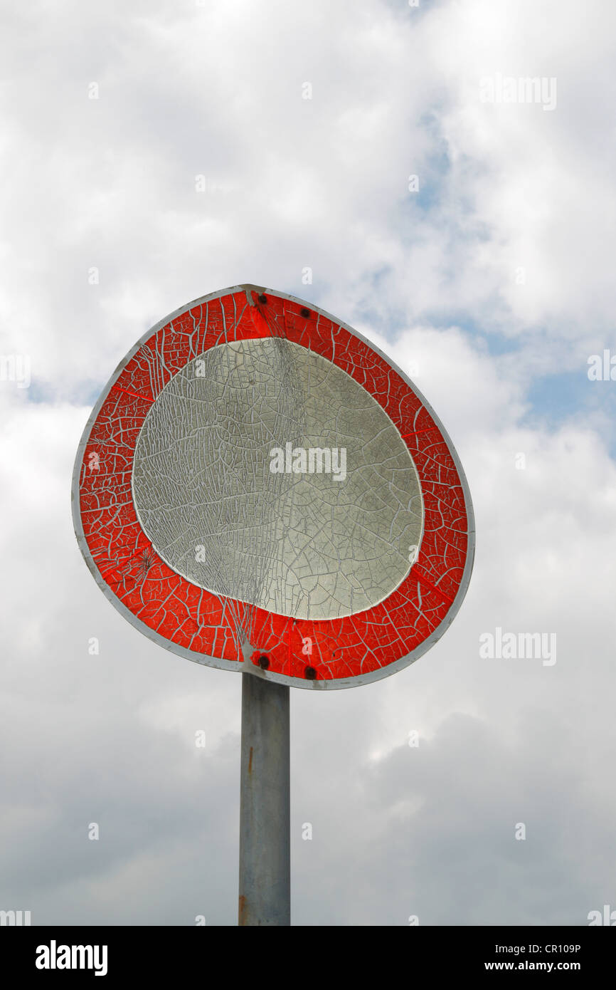 Pas de passage, signe de la circulation Banque D'Images