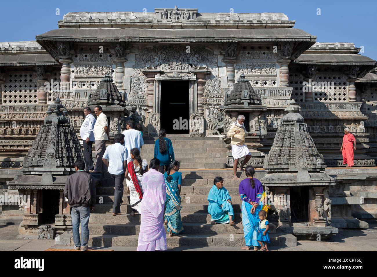 Temple Chennakeshava. Belur. Karnataka. L'Inde Banque D'Images