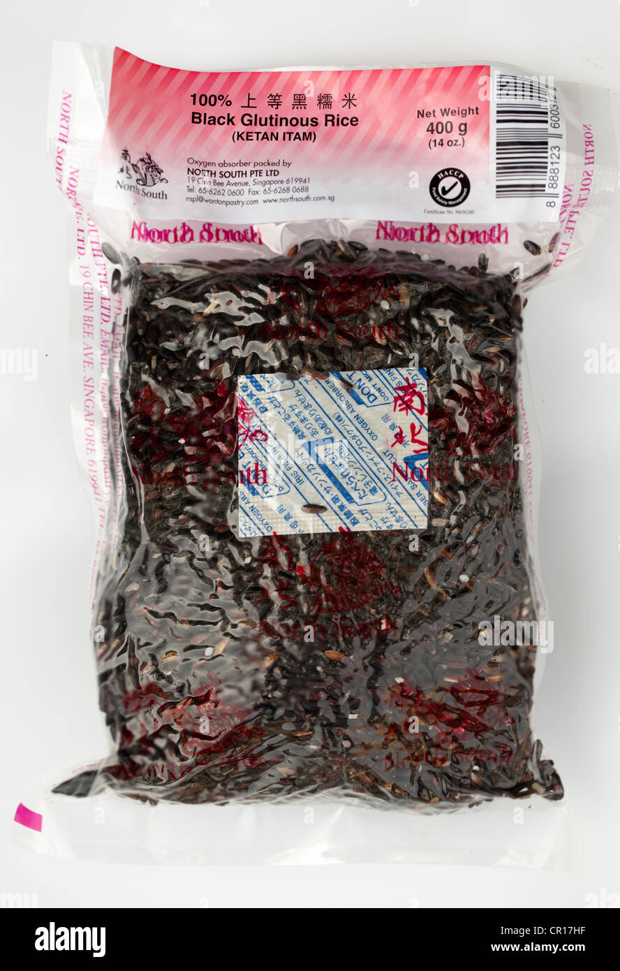 Pack de riz gluant ou de colle noire Banque D'Images