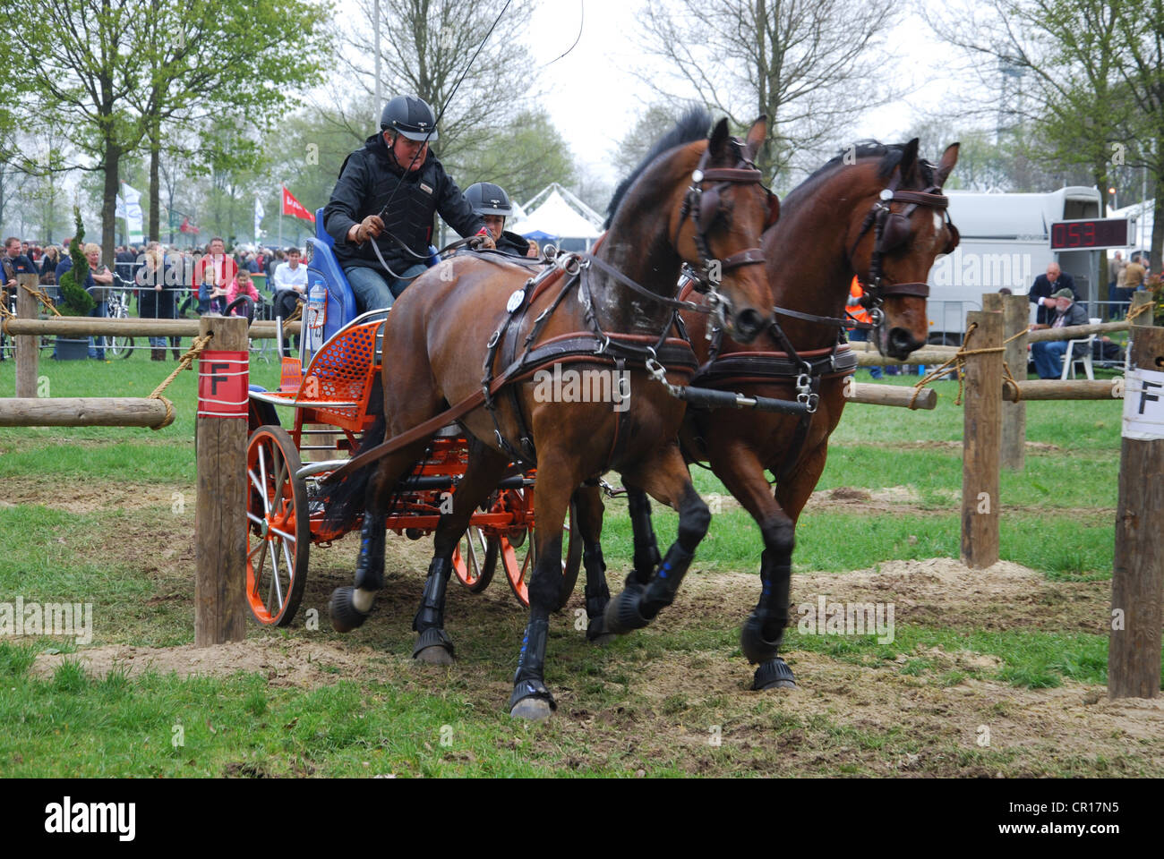 Championnat de courses de chariot à Horst Pays-Bas Banque D'Images