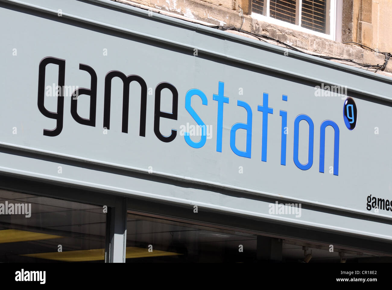 Enseigne Gamestation, Grande-Bretagne, Royaume-Uni Banque D'Images