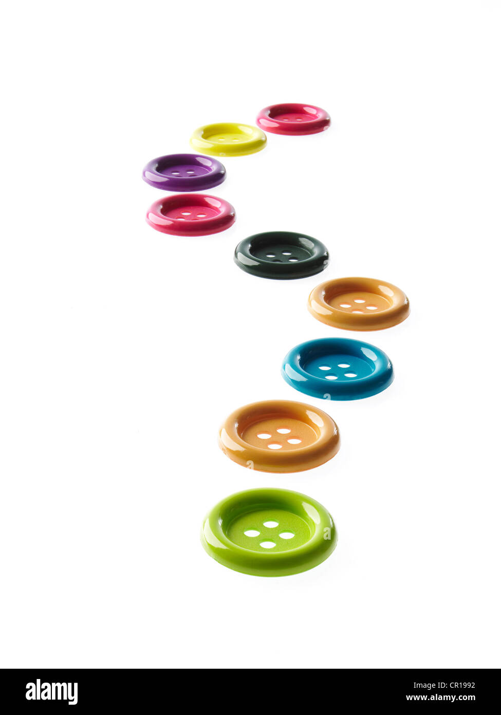 Portrait de groupe moyen de boutons multicolores Banque D'Images