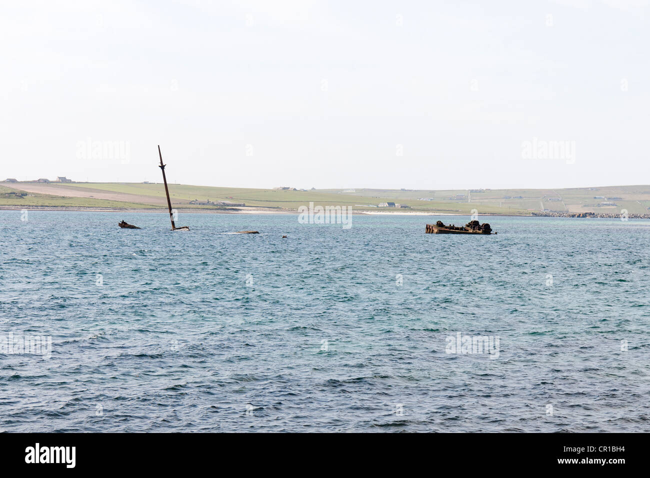 La barrière Churchill sur les îles Orkney Banque D'Images