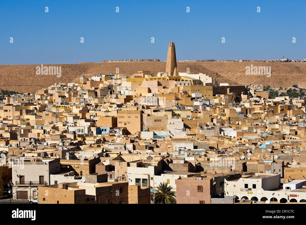 L'Algérie, Sahara, vallée du M'zab, Patrimoine Mondial de l'UNESCO, Ghardaia Banque D'Images