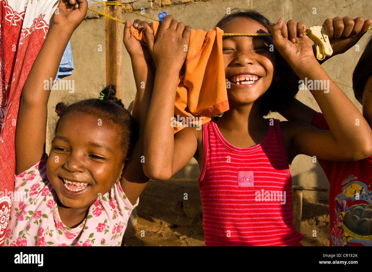 L'ancienne province de Toliara Madagascar Atsimo Andrefana Region South West Coast Sakaraha petites filles Tania Ranza Prix Sitikael Banque D'Images