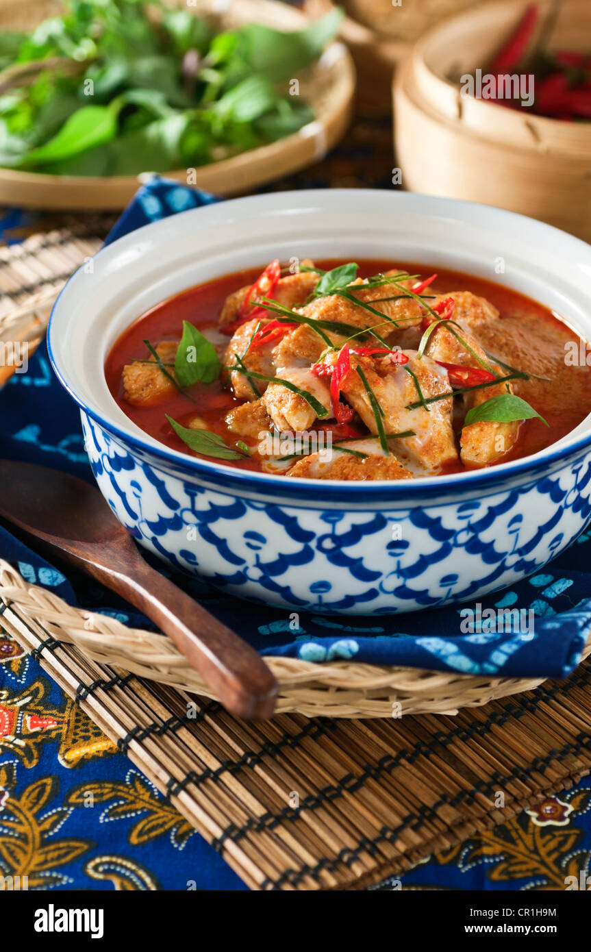 Poulet au curry Panang Thai Thaïlande Food Banque D'Images