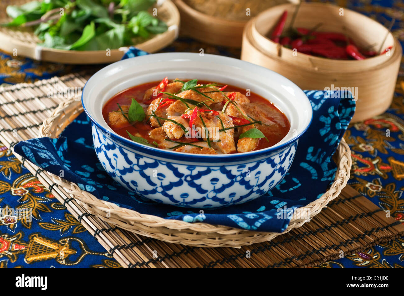 Poulet au curry Panang Thai Thaïlande Food Banque D'Images