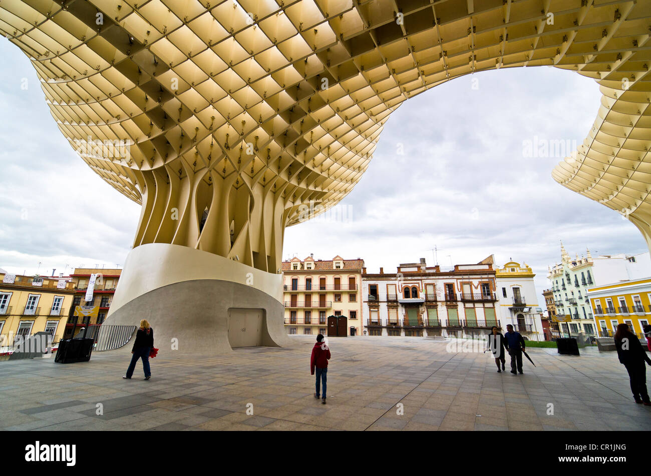 Metropol parasol à Séville, l'infrastructure de l'Andalousie, Espagne Banque D'Images