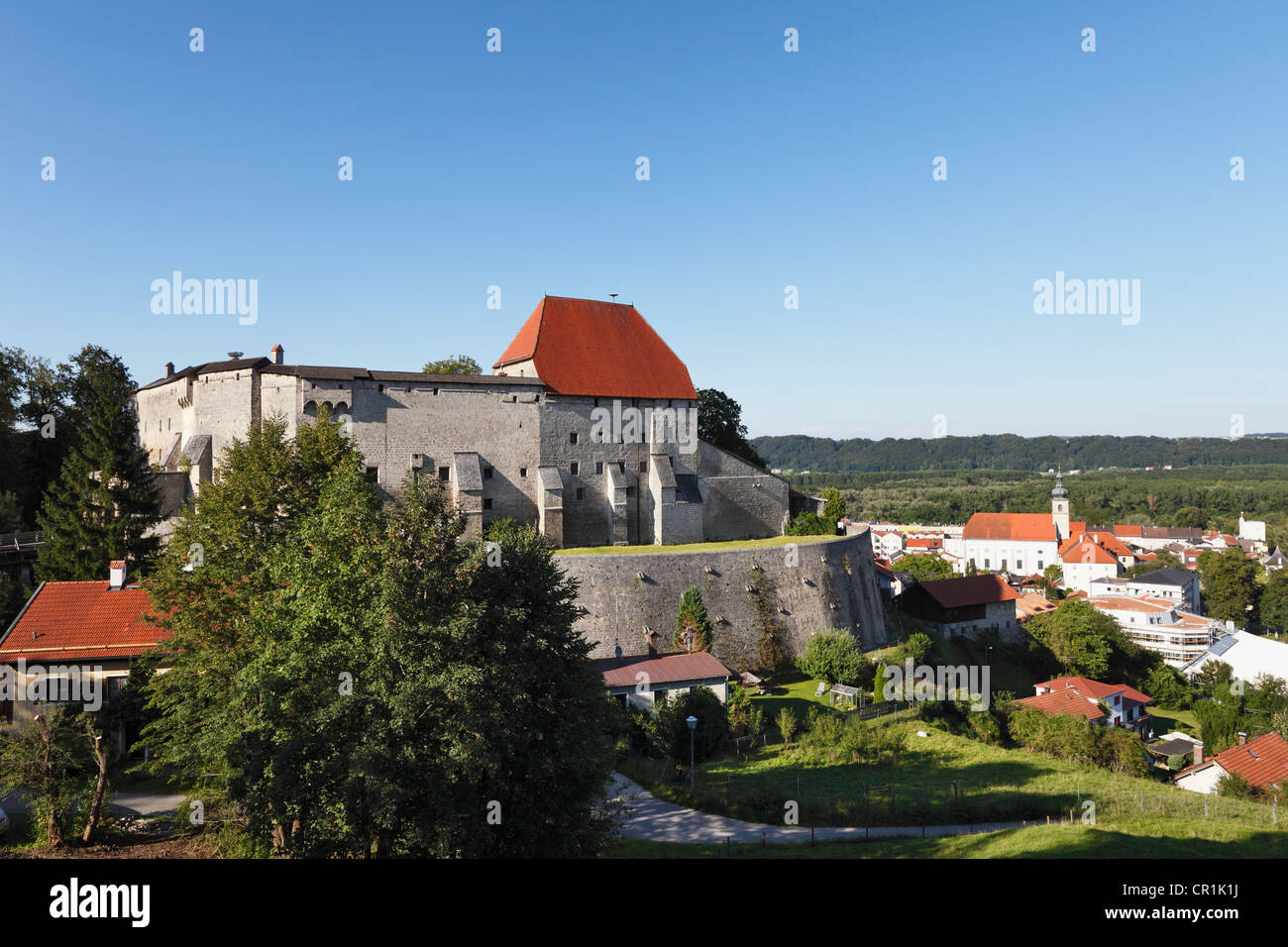 Le château de Burg Tittmoning, Rupertiwinkel, Haute-Bavière, Bavière, Allemagne, Europe, PublicGround Banque D'Images