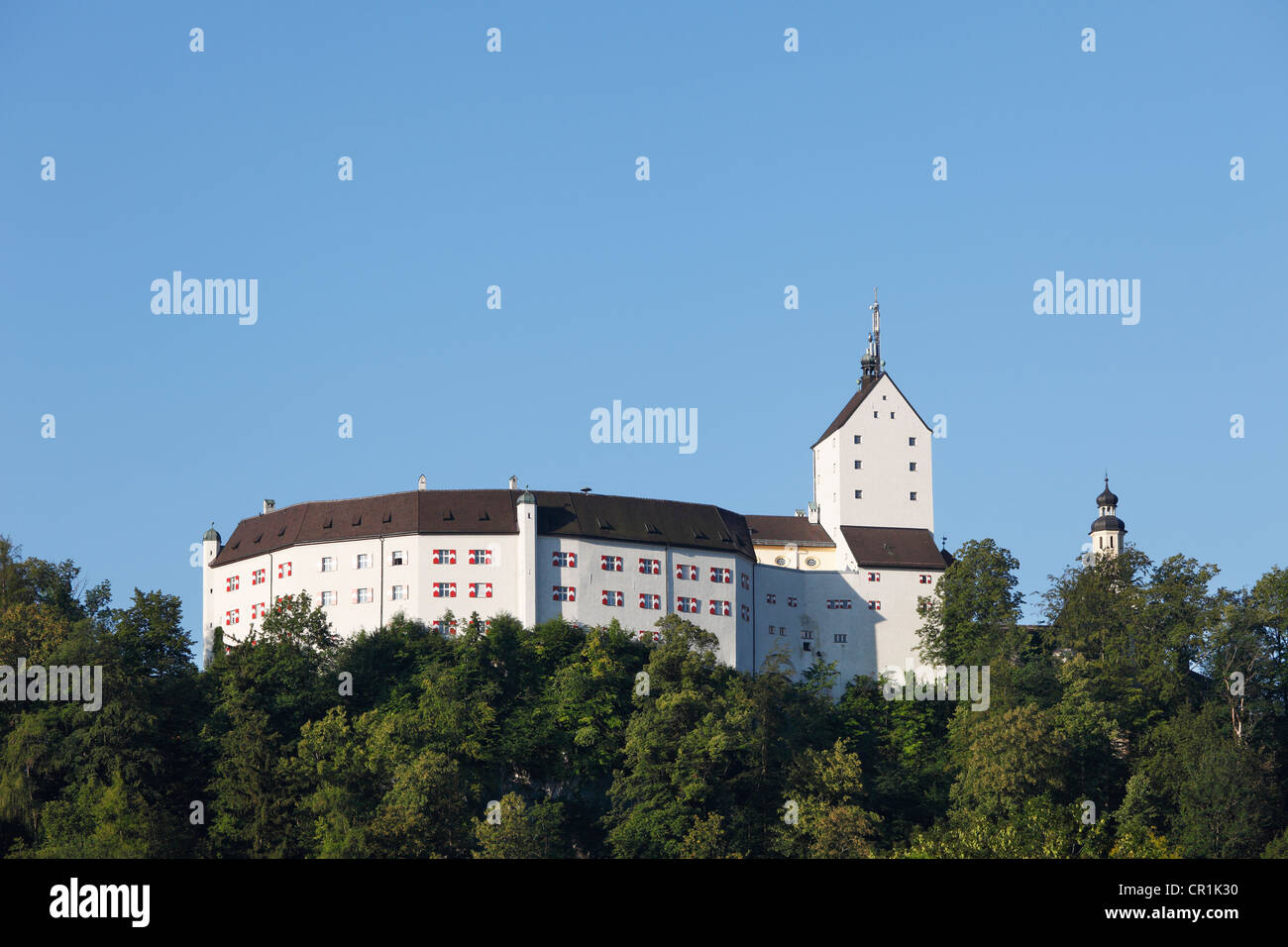 Schloss Hohenaschau Château, Aschau dans la région de Chiemgau, Haute-Bavière, Bavière, Allemagne, Europe, PublicGround Banque D'Images