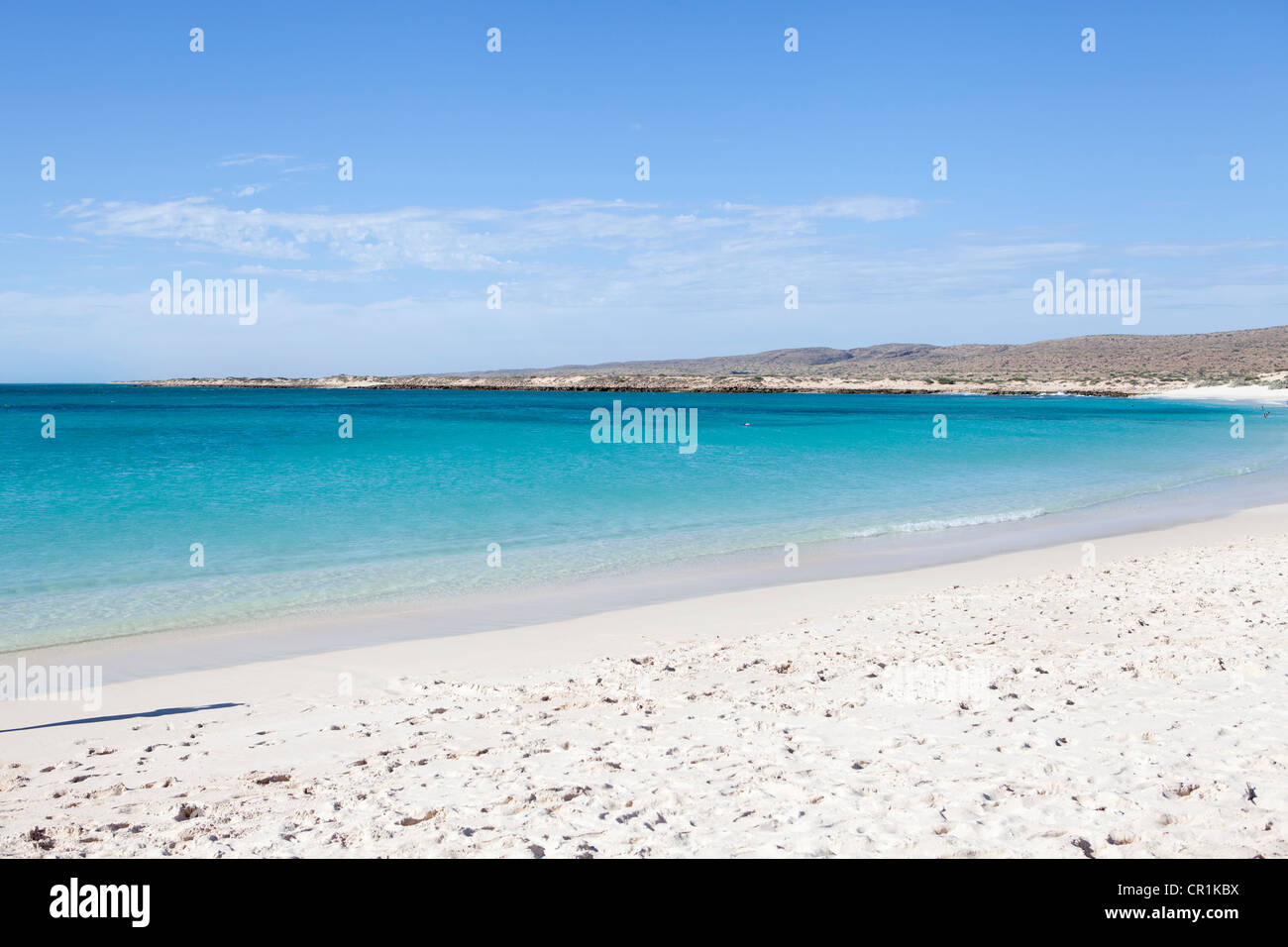 La plage de la baie turquoise, une partie de la Cape Range National Park et Ningaloo Reef Marine Park à l'ouest de l'Australie. Banque D'Images