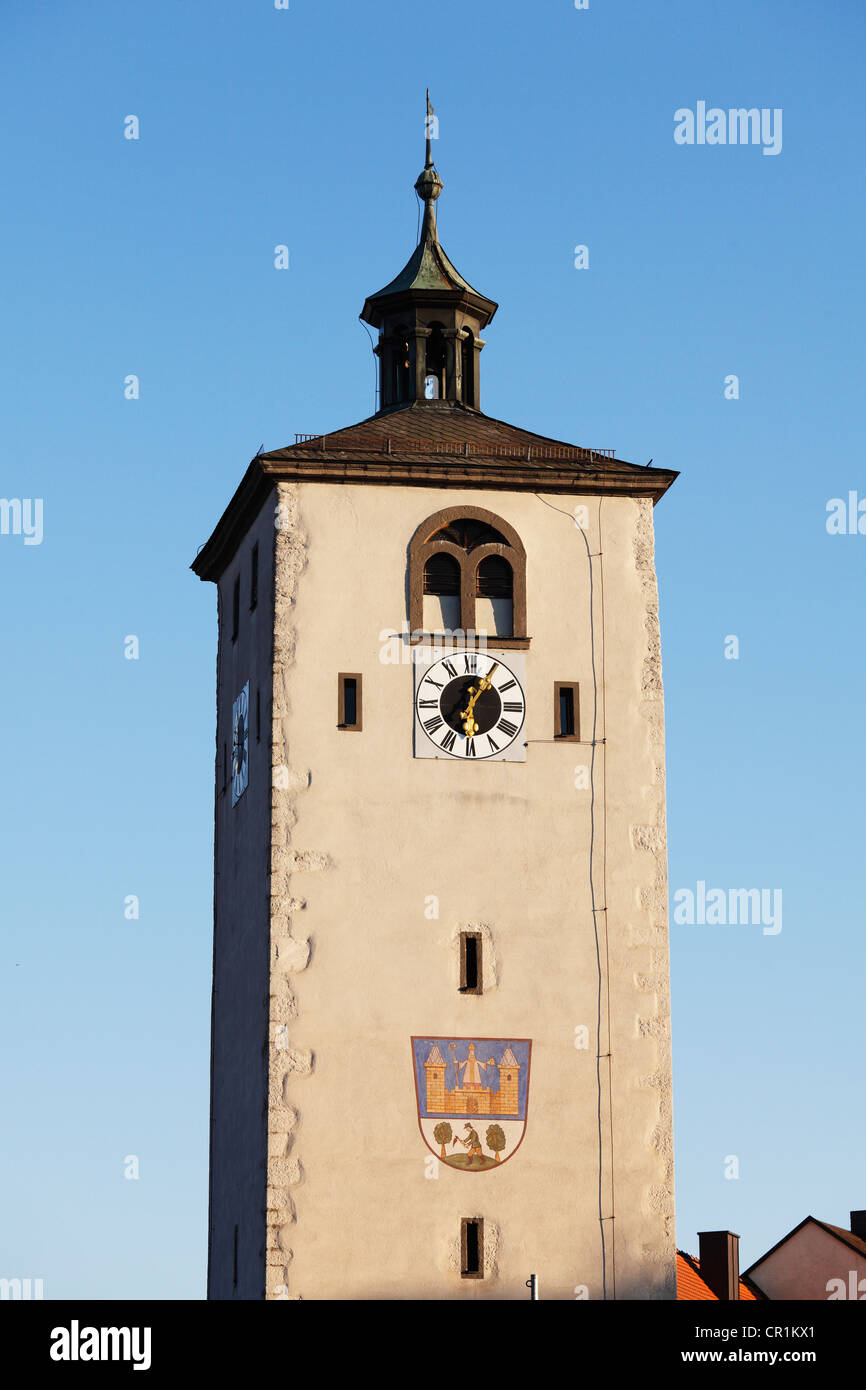 Klettnersturm Tirschenreuth, tour, Haut-Palatinat, en Bavière, Allemagne, Europe, PublicGround Banque D'Images