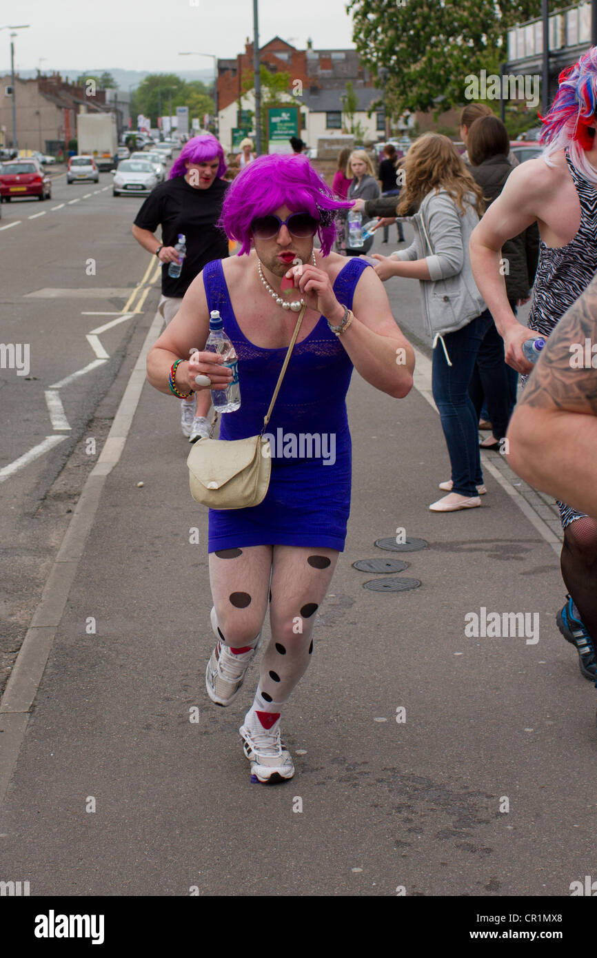 Ashgate Hospice charité drag race Banque D'Images