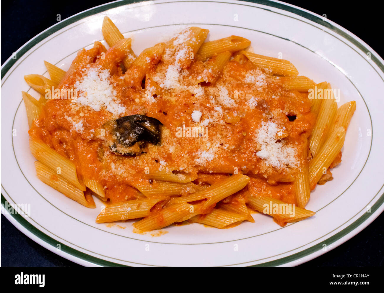 Penne Alla Vodka, un plat de pâtes italiennes Banque D'Images