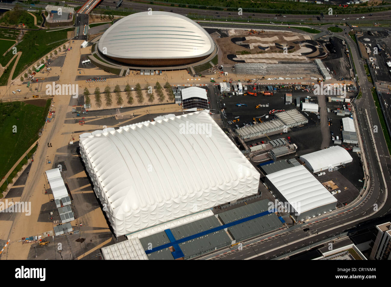 Le Vélodrome et le centre de Basket-ball aux Jeux Olympiques de Londres Angleterre 2012 Parc de l'air. Banque D'Images