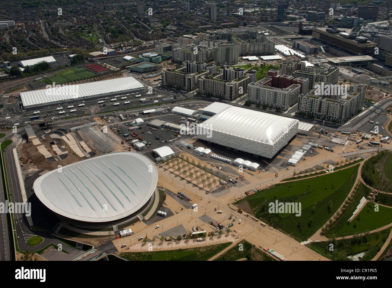 Le Vélodrome et le centre de Basket-ball aux Jeux Olympiques de Londres Angleterre 2012 Parc de l'air. Banque D'Images