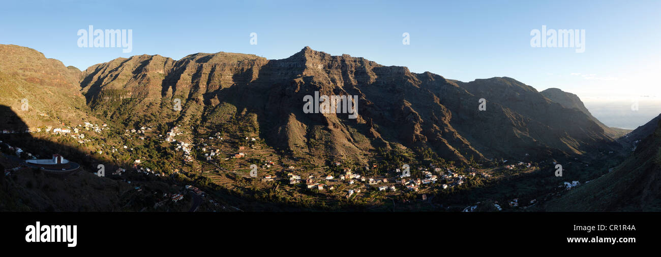 La vallée de Valle Gran Rey, La Gomera island, Îles Canaries, Espagne, Europe Banque D'Images