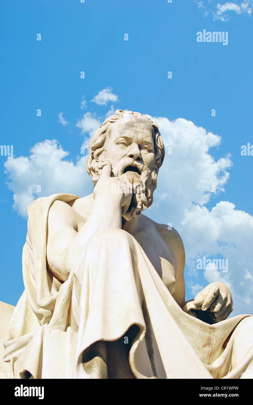 Statue de Socrate à l'Académie d'Athènes building à Athènes, Grèce Banque D'Images