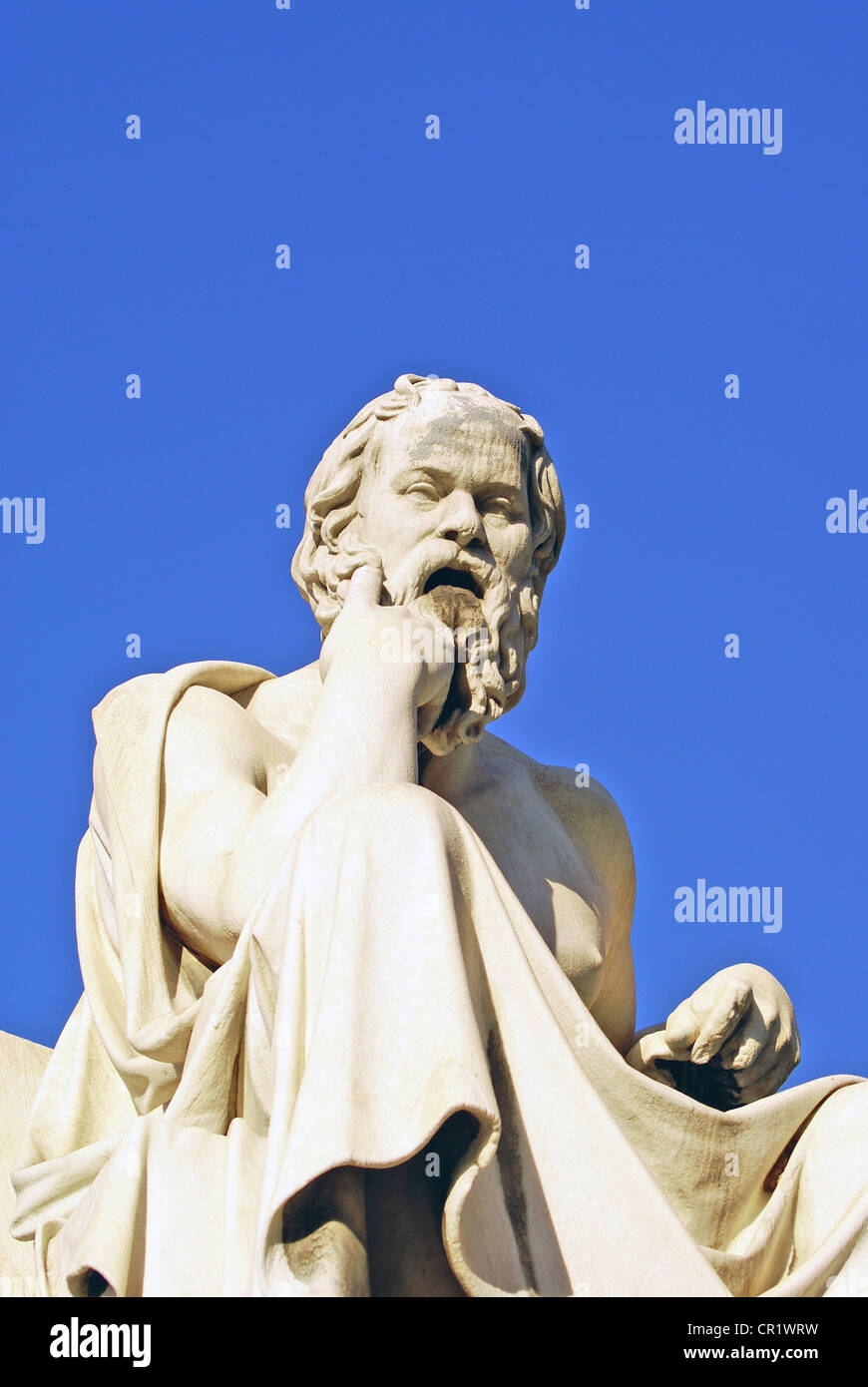 Statue de Socrate à l'Académie d'Athènes building à Athènes, Grèce Banque D'Images