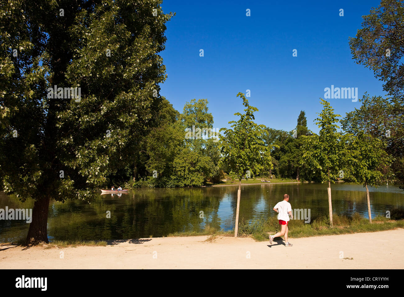 France, Paris, le Bois de Vincennes, lac Daumesnil Banque D'Images