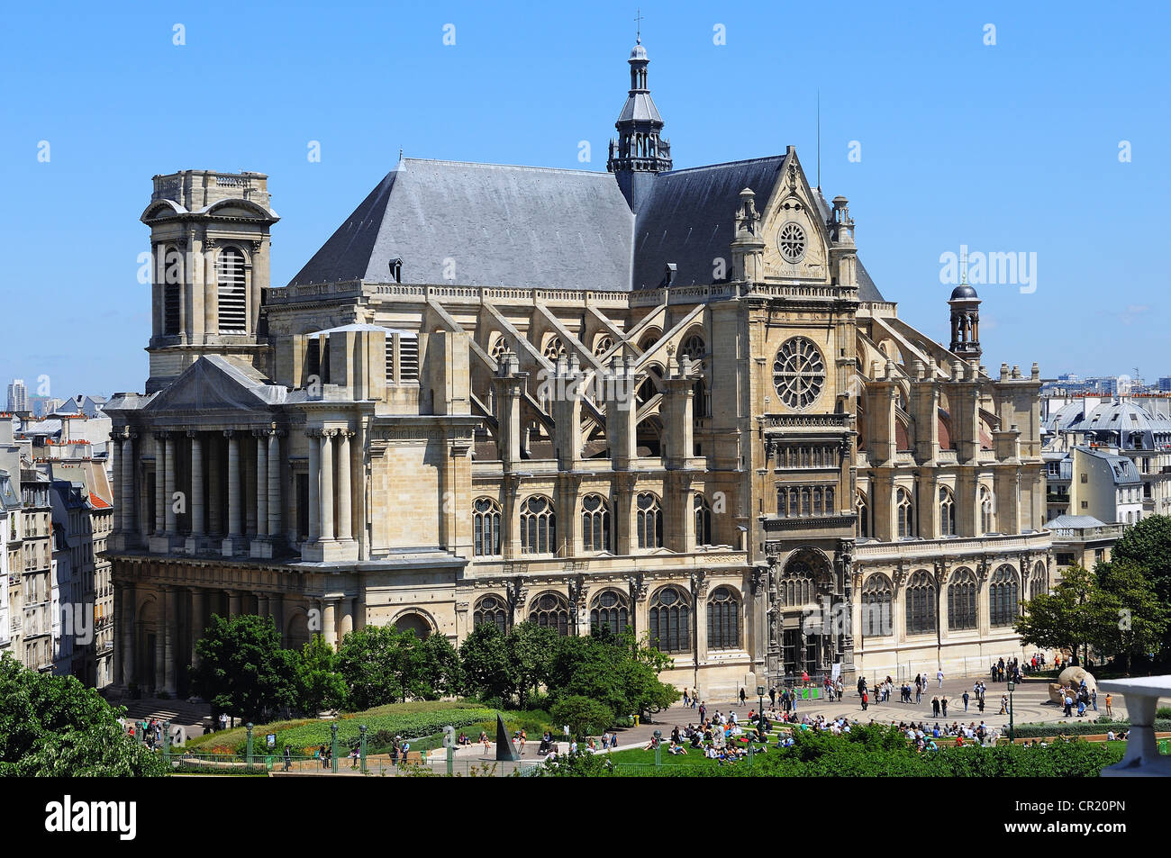 France, Paris, quartier des Halles, à l'église Saint-Eustache Banque D'Images