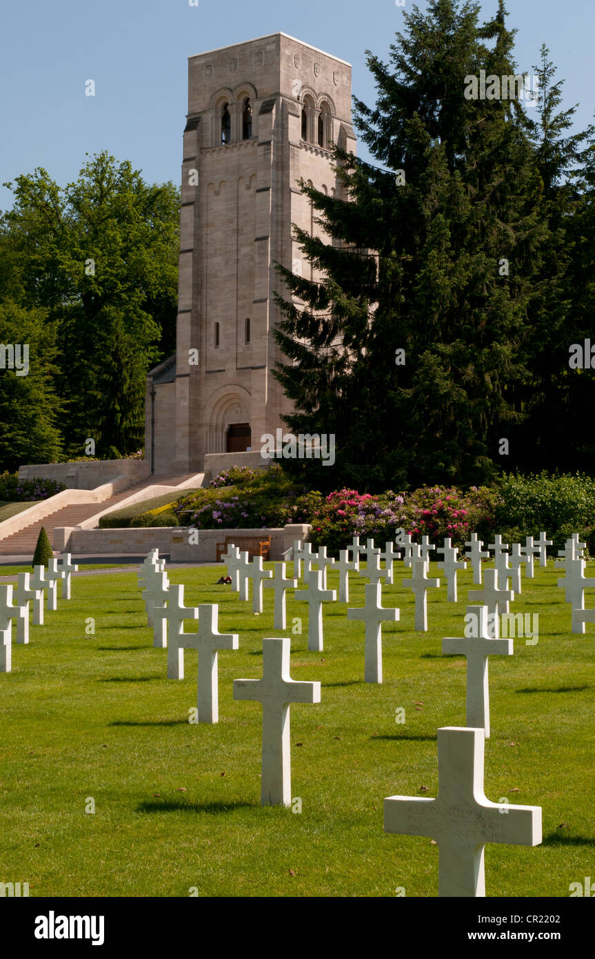 Aisne-Marne American Cemetery and Memorial, France Banque D'Images