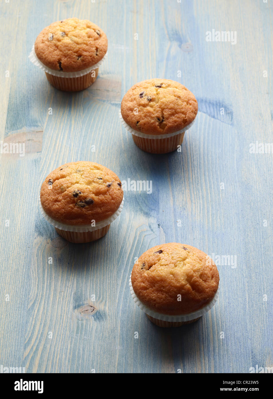 Close up de muffins sur table en bois Banque D'Images