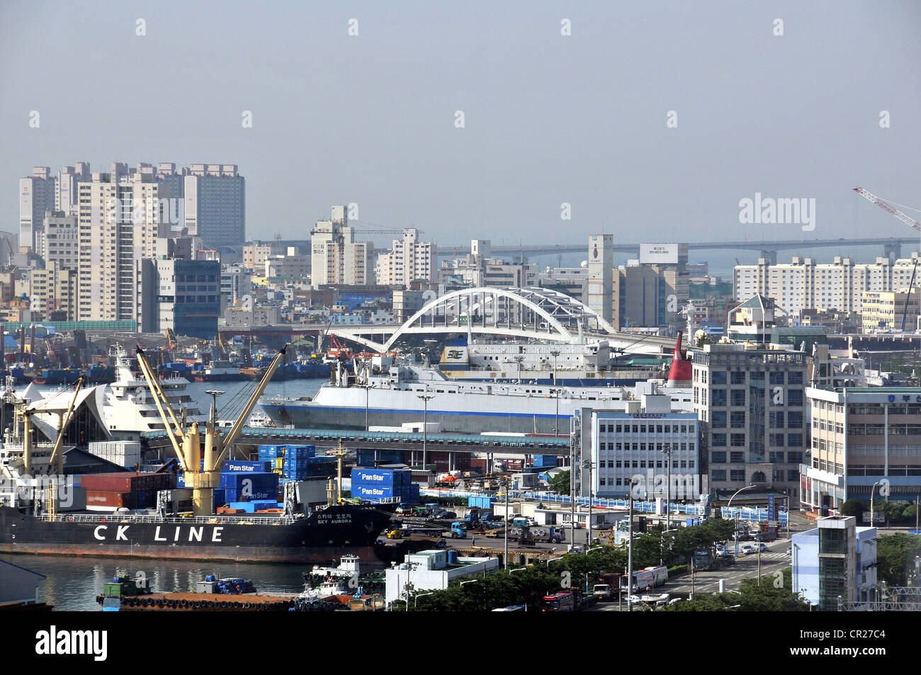 Corée du Sud Busan port Banque D'Images