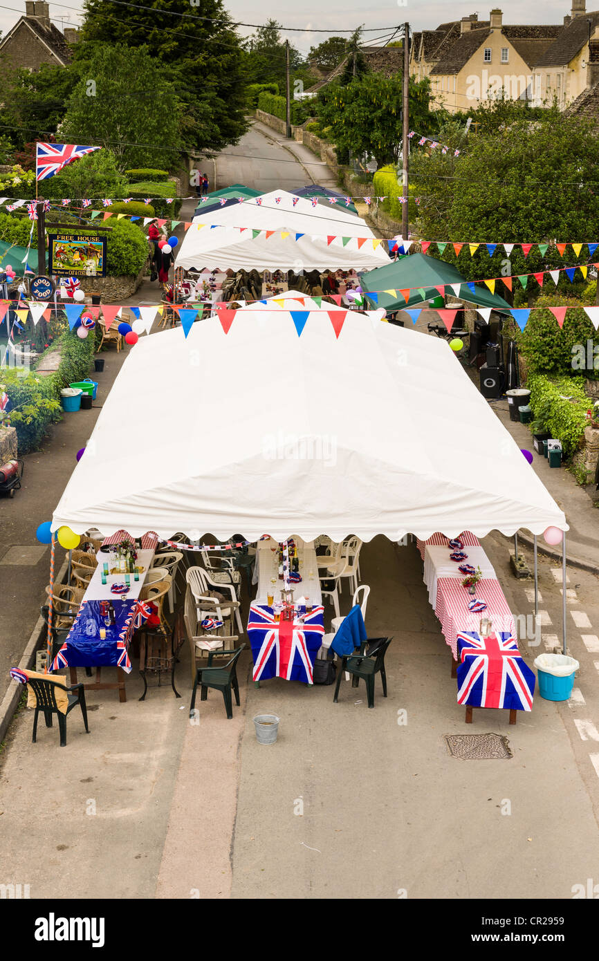 La Queen's Diamond Jubilee 2012 - Street Party Banque D'Images