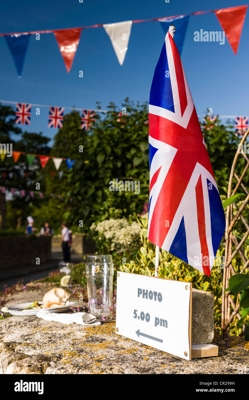 La Queen's Diamond Jubilee 2012 - Street Party Banque D'Images