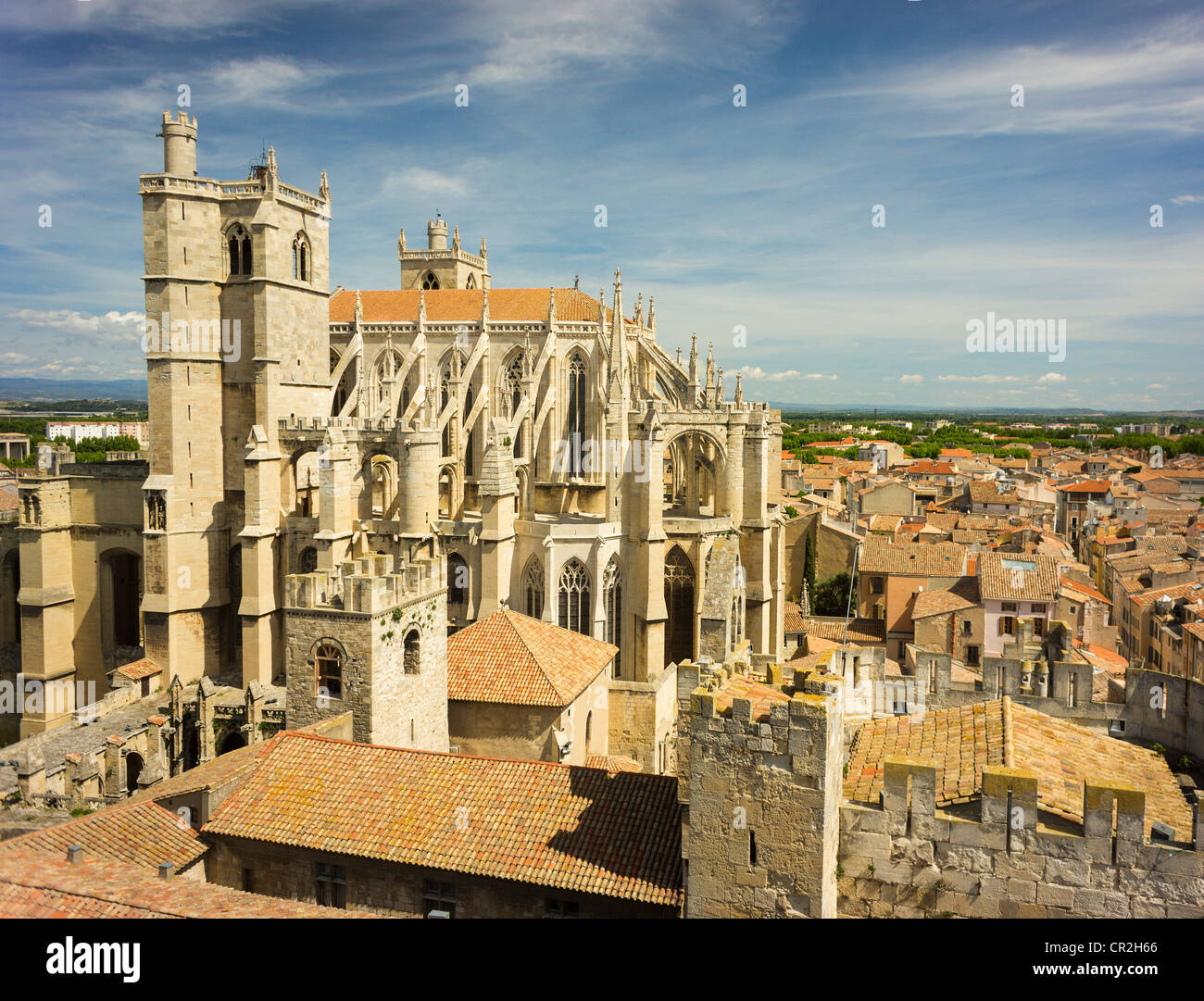 Le parc des expositions de Narbonne Cathédrale de Narbonne, France a été construit entre 1272 et 1332. Banque D'Images