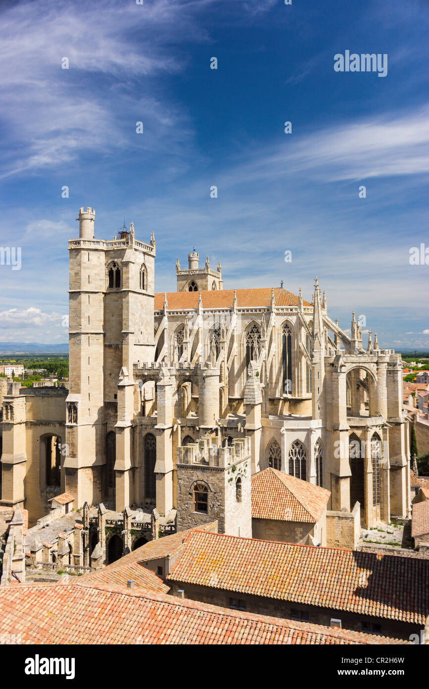 Le parc des expositions de Narbonne Cathédrale de Narbonne, France a été construit entre 1272 et 1332. Banque D'Images