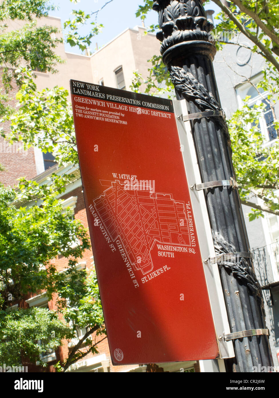 Signe historique, Greenwich Village, NEW YORK Banque D'Images