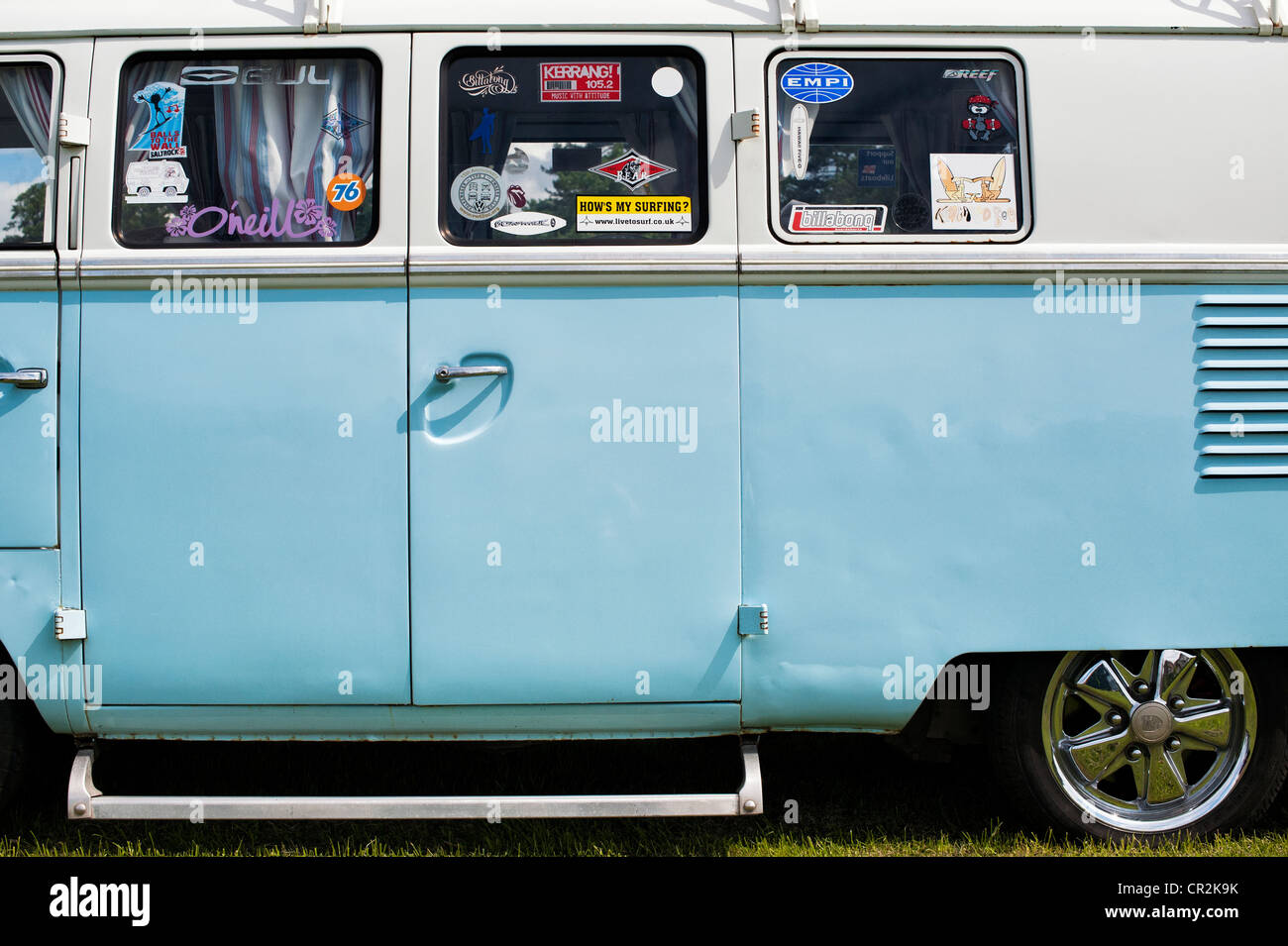 Volkswagen VW camper van, écran divisé Banque D'Images