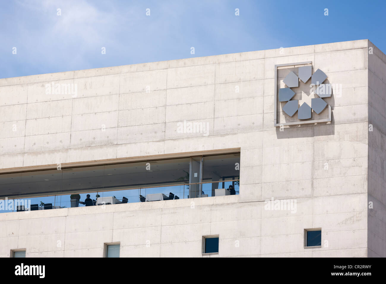 Grenade Espagne. Restaurant au dernier étage du célèbre chef Alvaro Arriaga. Musée de la mémoire de l'andalousie andalousie par Alberto Campo Baeza Banque D'Images