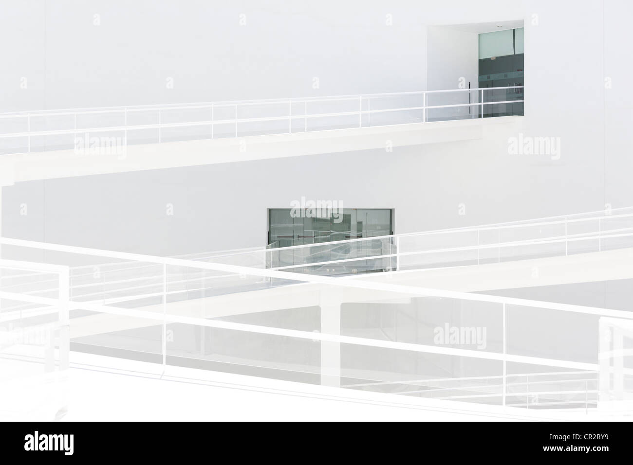 Grenade Espagne Andalousie Andalousie Musée de mémoire andalouse par Alberto Campo Baeza. Détail de patio rampes hélicoïdales. Banque D'Images