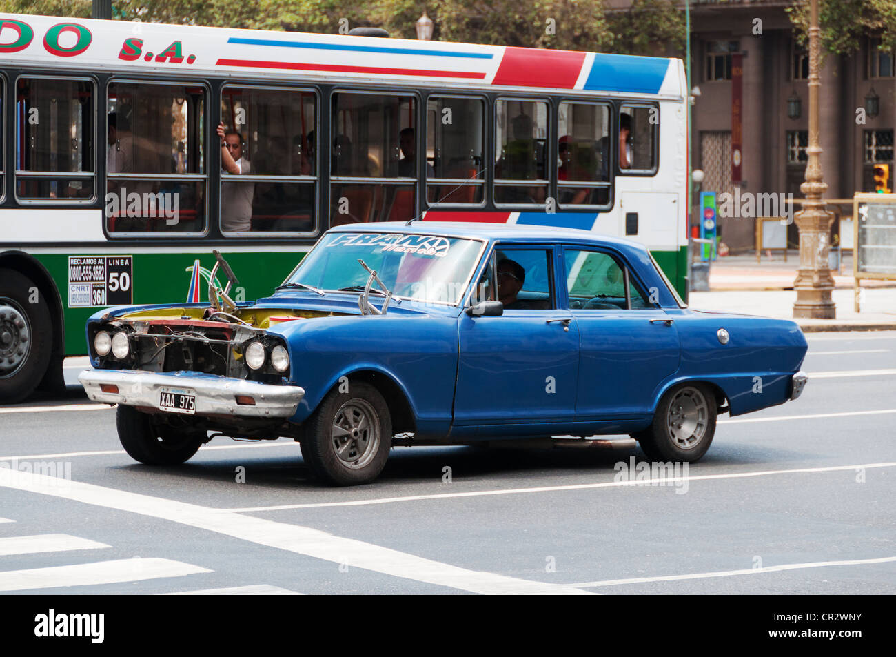 Voiture mise à Buenos Aires Banque D'Images