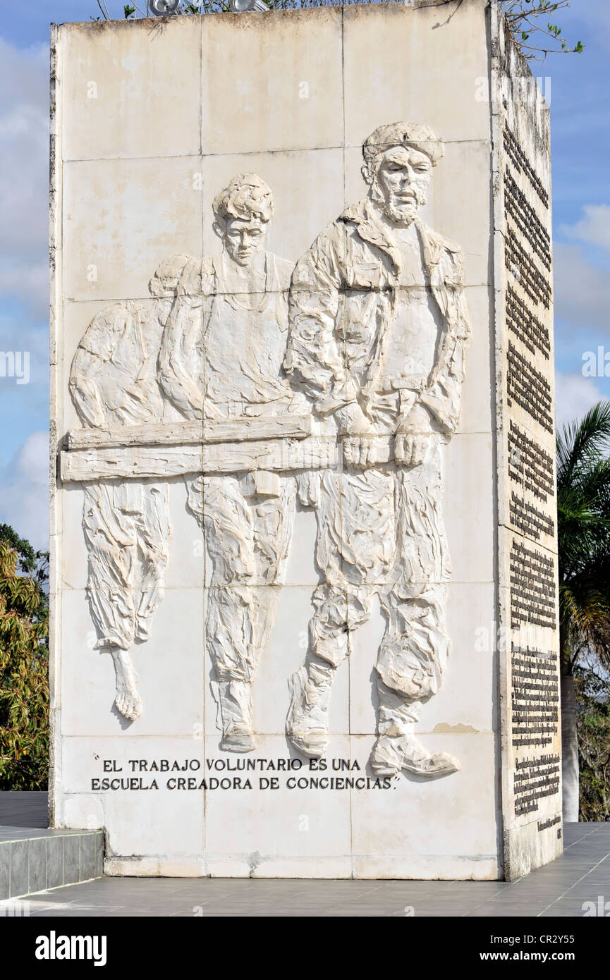 Détail, Monument à Ernesto Che Guevara, Santa Clara, Cuba, Antilles, Caraïbes, Amérique Centrale, Amérique Latine Banque D'Images