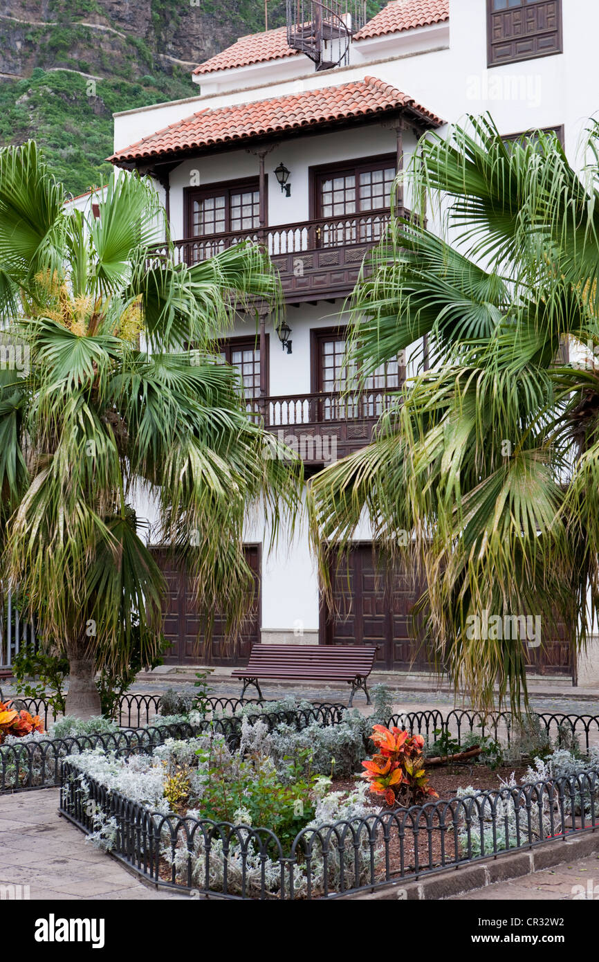 Chambre avec balcon à Garachico, Tenerife, Canaries, Espagne, Europe Banque D'Images