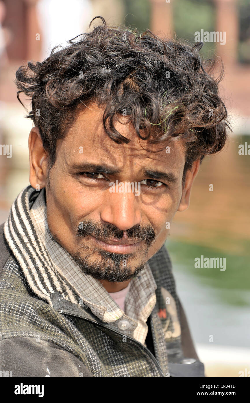 Indian man, portrait, Delhi, Inde du Nord, Inde, Asie Banque D'Images