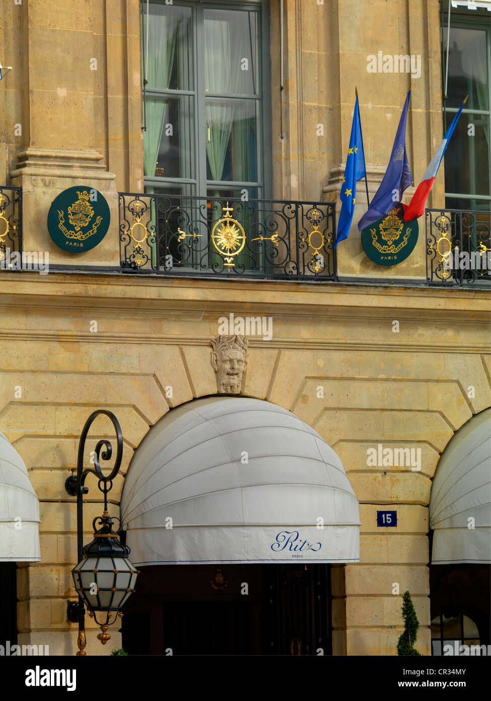 France Paris l'Hôtel Ritz Place Vendôme Banque D'Images