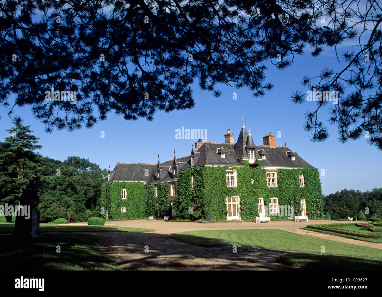 France, Indre et Loire, Touraine de l'écrivain français Balzac, sache, Château de Valesne, un des châteaux utilisé comme Banque D'Images