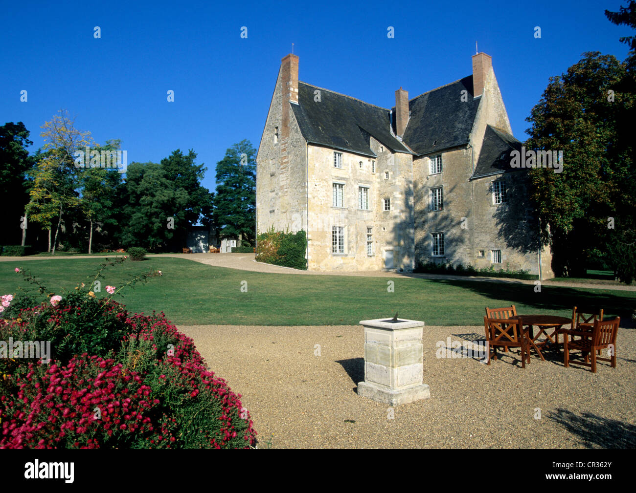 France, Indre et Loire, Touraine de l'écrivain français Balzac, sache, le château et le parc, cadran solaire Banque D'Images