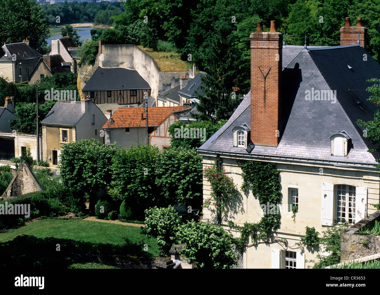 France, Indre et Loire, Touraine de l'écrivain français Balzac, Vouvray, Coquette Vallée sur Loire banques Banque D'Images